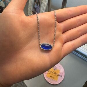 Kendra Scott Royal Blue Silver Chain Necklace